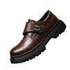 Comercio Exterior Dropshipping Zapatos Casuales Nuevos de Cuero para Hombre, Transpirables Estilo Británico de Negocios con Suela Gruesa Slip-On, Zapatos de Moda para Hombre