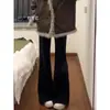 Jeans Gruesos Elásticos Forrados de Polar Talla Grande para Mujer Invierno 2025 Cintura Alta Adelgazantes Pierna Recta con Abertura Inferior para Mujeres con Curvas