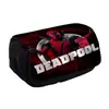 Deadpool Deadpool Doble Capa Flip Linda Estuchera Bolsa de Papelería Niños Estampado Bolsa de Almacenamiento para Bebés Portátil