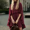 2026 Comercio Exterior Transfronterizo Ropa de Mujer Europea y Americana Verano Nuevo Estilo Elegante Vestido Francés con Volantes