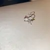 Pinzas Geométricas de Zirconia Brillante para Oreja sin Perforación, Estilo Dulce y Fresco, Brazaletes para Oreja Exquisitos y Compactos, Pendientes de Lujo Ligero de Alta Gama al por Mayor