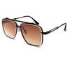 17302 Gafas de Sol de Pesca Metálicas de Doble Puente de Moda Europea y Americana para Hombre Nuevas de Cruzada Street Photography Gafas de Sol Modernas con Acabado de Alta Gama