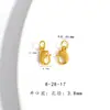 Colgante de Peces Dorados Koi de Buena Suerte en Oro de Arena Vietnamita de Larga Duración con Agujero para Accesorios DIY Cuerda para Pulseras