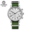 Relógio Masculino Suíço Augusten Seis Ponteiros Multifuncional Moda Simples Quartzo Casual Luminoso Pulseira de Primeira Camada 6081A