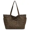 Bolso de Hombro de Moda con Estampado de Leopardo de Gran Capacidad para Mujer, Bolso Tote Nuevo Sencillo y Personalizado, Bolsa de Compras, Bolso de Viaje Versátil