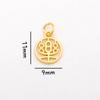 Pingente Ping An Joy Sand Gold para Pulseira DIY, Acessórios para Pulseira, Gufa Gold Xiaofu Brand Bell Bead Accessories