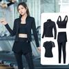 Traje de ropa de yoga nuevo de primavera y verano 2023 para mujer, ropa deportiva para correr y fitness, ropa profesional de secado rápido para correr por la mañana, conjunto de cinco piezas