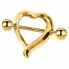 Anillos de pezón exquisitos superventas transfronterizos Acero inoxidable Forma de flor Anillos de pezón falsos Pinzas para pezones con pantalla de pavo real Joyería para piercing Tachones para pezones sin perforación