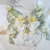 Pasador Grande de Mariposa con Flores de Seda Florales, Pin Lateral, Polilla Fluttering tipo Hada, Dulce Accesorio de Cabello de Princesa, Tocado Estilo Antiguo Hanfu