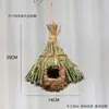 Jardim de Infância Ninho de Pássaro Decoração Suspensa Criativa Ambiental Estilo Floresta Material de Arranjo de Ambiente de Canto Natural Pingente Folha Verde Cipó Ninho de Pássaro