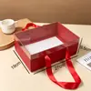 Nova caixa de bolsa transparente vermelha estilo chinês para bolos da lua, pastéis de gema de ovo, sobremesas e embalagem de lanches de confeitaria privada