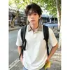 Camisa Polo Houndstooth Cleanfit de Manga Curta para Homens, Camiseta Texturizada Fresca ao Toque para o Verão, Elegante de Meia-Manga