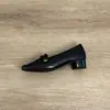 2026 Mocasines Cuadrados Versátiles Retro con Detalle de Camelia, sin Cordones, Suela Suave, Tacón Grueso, Zapatos de Trabajo