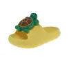 Pantuflas infantiles de EVA diseño de tortuga para niños y niñas, calzado de verano para exteriores, sandalias antideslizantes de suela suave para interior y exterior, antideslizantes de verano