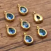1 10 colores 7X12mm acero inoxidable vidrio cristal gota colgante doce piedra de nacimiento accesorios de joyería DIY