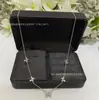 Collar de Lazo Gota de Agua Borla Hueco Full Diamante Chapado de Precisión CNC Cadena de Clavícula Oro de 18K Mayoreo
