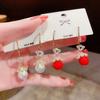 Pendientes Coreanos Dongdaemun Moda Flor de Circonita Perla Estilo Coreano de Nicho Modernos Dulces y Elegantes Pendientes
