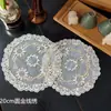 Mantel Individual Europeo Posavasos Lámpara de Mesa Hilo para Bordar Mesa Posavasos Juego de Té Encaje Madera Maciza Muebles Alfombrilla Antideslizante Tela para Joyería