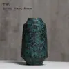 Jingdezhen Vintage Cerámica Florero Soporte de Exhibición Recipiente para Flores Hotel Mesa Arreglo Floral Adorno Envío Gratis Florero de Cerámica Estilo Wabi-Sabi