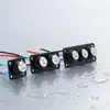 Panel de interruptores a prueba de agua multiposición para modificación de automóviles, barcos y yates, panel combinado de interruptor basculante de 3 posiciones e interruptor de luz LED