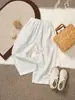 Pantalones largos de algodón y lino para niños, unisex, versátiles, nuevos pantalones casuales de otoño, suaves, lisos, transpirables, pantalones versátiles para niños