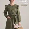 Delantal de cocina estilo francés, de manga larga, para uso doméstico, catering y trabajo; ropa de trabajo resistente al agua; adecuado para floristas y panaderos; se puede personalizar con diseños impresos