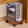 Soporte para torre de computadora para uso doméstico, base móvil para gabinete de escritorio con ruedas, estante de almacenamiento, bandeja para debajo del escritorio de oficina