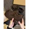 Zapatos planos retro de cordones de nicho, nueva colección de primavera 2026, color Maillard, suela gruesa, que aumentan la altura, zapatos de plataforma, zapatos de mujer, adecuados para mujeres bajitas