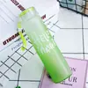 Copo Criativo Colorido de Vidro Fosco 480ml Copo Prático Copo Degradê Copo Portátil para Casal Presente Publicitário