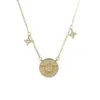 Collar de Lujo Ligero con Estrella Radiante de Circonita y Brújula para Mujer, Diseño de Nicho, Elegante y Versátil, Gargantilla Apilable Cadena para Clavícula