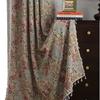 Cortina Imanki Rhyme Acabada Rosa Jacquard Vintage Francés Borla Blanca Decorativa Sombreado Medio Cortina para Ventana Mirador