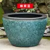 Jarrón de Tanque de Peces Dorados de Cerámica Jingdezhen para Loto Nenúfar Tortuga Koi Caligrafía y Pintura Tanque Tanque de Agua Extra Grande Patio Sala de Estar
