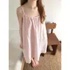 Pijama com Bojo para Mulheres, Camisola de Alcinha com Bolinhas para o Verão, Roupas de Casa Fofas e Doces de Algodão Nuvem, Atacado Transfronteiriço