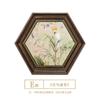 Pintura decorativa para comedor de restaurante americano, pintura colgante para entrada, fondo de sala de estar europeo, pintura mural hexagonal de flores y pájaros