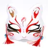 Máscara máscara de gato feminina máscara de gato de meia face pintada à mão máscara antiga máscara de raposa anime rosto de gato feminino e masculino