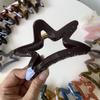 Presilha de Cabelo Estrela Nova de Plástico Temperamento Oco Estrela de Cinco Pontas Colorido Senso de Alto Nível Doce Presilha de Cabelo Menina Tubarão