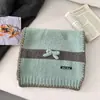 Bufanda de Lana Tejida con Bloques de Color Estilo Coreano con Lazo para Mujer, Temporada de Otoño e Invierno, Calentador de Cuello Cálido y Moderno