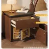 Caja fuerte de mesita de noche integrada en el dormitorio del hogar, caja fuerte oculta con sistema de doble cerradura (contraseña y clave), gabinete de almacenamiento de joyas y documentos