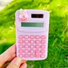 Calculadora Fofa Estilo Japonês Desenho Animado Silenciosa de 8 Dígitos de Alto Valor Portátil de Mão Calculadora para Estudante