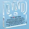 Nuevos Adornos Acrílicos Transparentes de Amazon para Papá, Regalo de Cumpleaños del Día del Padre, Bendiciones, Decoraciones de Escritorio