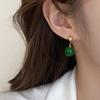 Novo Estilo Chinês Rosa Verde Ágata Bola Brincos s925 Agulha de Prata Sentido Avançado Estilo Nacional Orelha Stud Moda Viajante Orelha Jóias