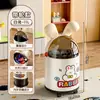 Nuevo Modelo de Cubo de Basura para el Hogar para Dormitorio y Sala de Estar, Cubo de Basura Grande con Tapa abatible, Gama Alta con Ruedas, Papelera Elegante y Lujosa