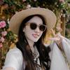 Gafas de Sol Estilo Xu Hongdou en Color Té con Leche, Marco Pequeño de Moda 2023, Elegantes Gafas para Fotografía Callejera, Exteriores Uv400