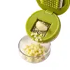 Prensa de ajo tipo presión, trituradora de ajo pequeña casera de acero inoxidable para cocina, picadora manual de ajo multifuncional