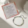 Pulsera de Piedra Natural con Cuentas, Pulsera de Acero Inoxidable con Corazón de Amor, Pulsera Ajustable con Cierre de Pinza, Pulsera de Gama Alta Popular en Europa y América