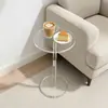 Mesa Lateral de Acrílico, Sofá Transparente, Mesinha Pequena Móvel, Sala de Estar Simples, Mesa de Chá para Varanda de Casa, Mini Mesa de Café