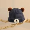Gorro de bebé lindo súper lindo gorro de lana otoño e invierno niños y niñas forma de dibujos animados cálido tejido gorro pulóver