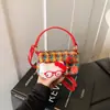 Bolsa Infantil Otoño Invierno 2026 Nuevo Estilo Coreano Simple Rayas Arcoíris Bolso de Mano para Niñas Bolso Cruzado Padre-Hijo Labial