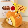 Pingente Criativo de Boneco Sanduíche de Pelúcia para Mochilas de Meninas, Decoração de Chaveiro, Enfeite Pendurado, Acessório de Brinquedo de Garra