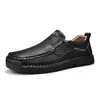 Comercio Exterior Transfronterizo Zapatos de Hombre de Talla Grande Cosidos a Mano Primavera Nuevos Casuales para Exteriores Mocasines de Cuero para Hombre sin Cordones